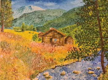 Fleurs des champs à l'aquarelle peintes par Isabelle Hézèques de Peinture-Fresque